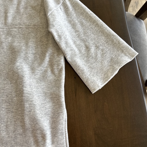 UGG Gray Funnel Neck Pullover Sweatshirt Pockets Fleece Lined 3/4 Sleeve XS/S - Picture 9 of 13